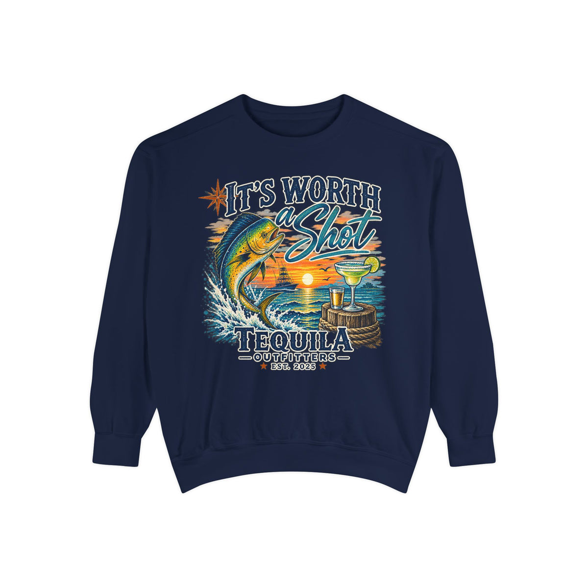 Tequila Outfitters "It's Worth a Shot" Fishing Sweatshirt