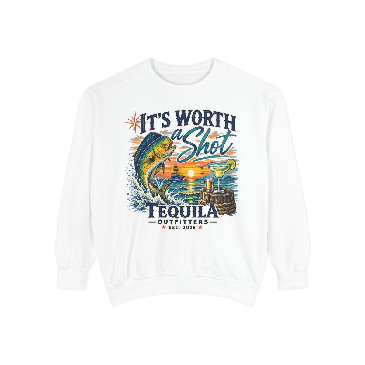 Tequila Outfitters "It's Worth a Shot" Fishing Sweatshirt
