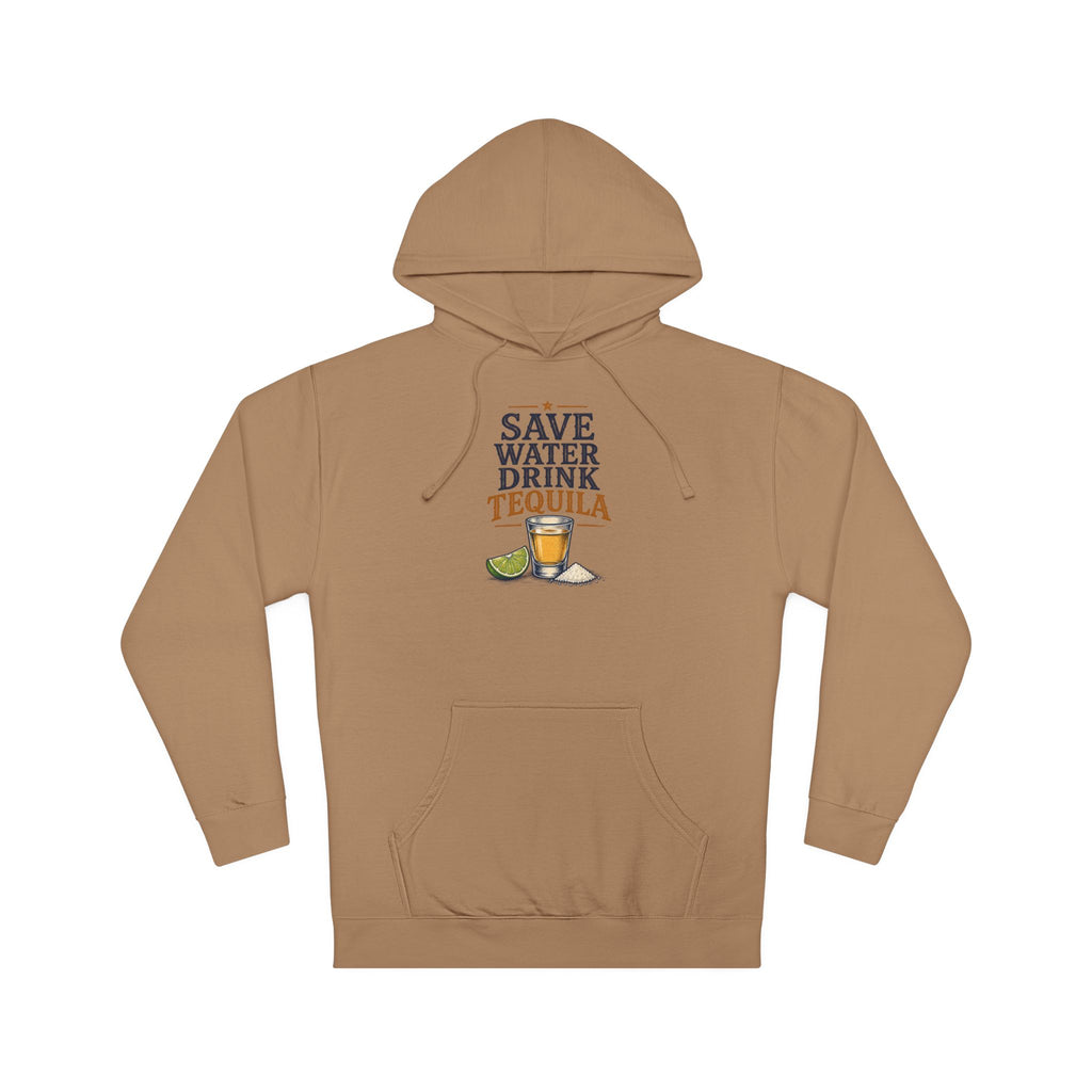 Tequila Hoodie - "Save Water Drink Tequila" Vintage Mexican Agave Design